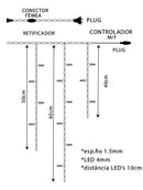 Cascata de LED 400 Leds