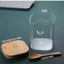 Kit Porta-Tempero Hermético com Tampa de Bambu 250ML