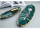 Bandeja Europeia de Folha em Cerâmica – Elegância e Sofisticação para Sua Mesa